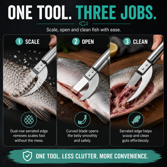 2026 3-in-1 Fish Scaler & Cleaning Knife