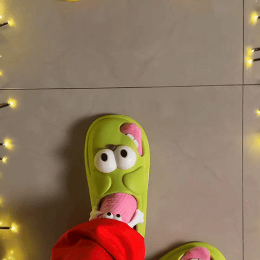 3D Big Eye Dog Tongue Kiss Slippers
