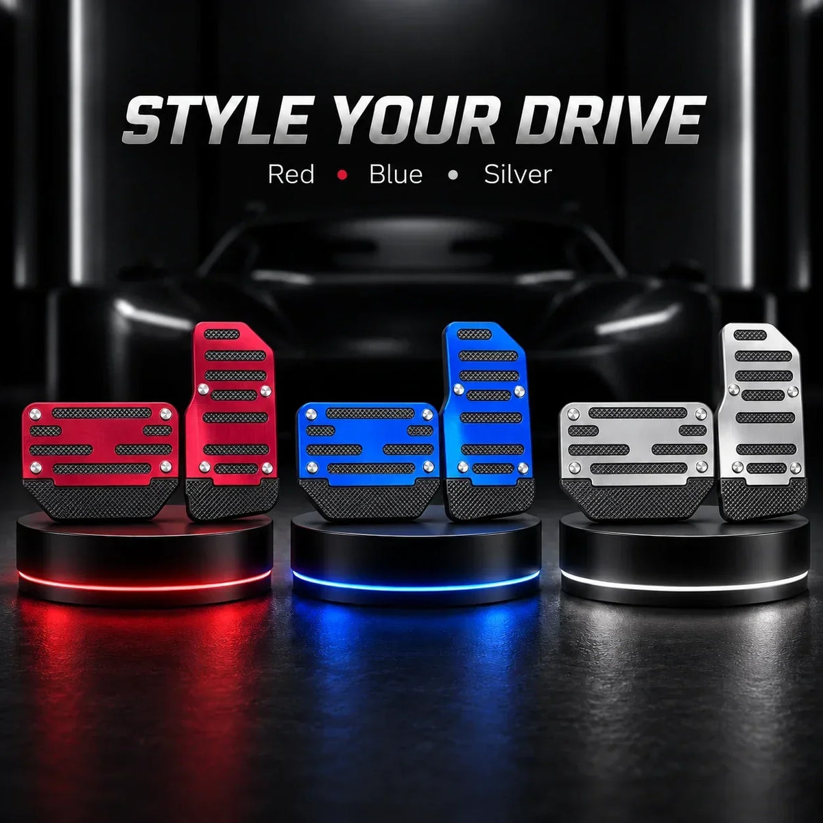 Universal Anti-Slip Car Pedal Covers, Automatic Brake and Gas Foot Pedal Accessories
