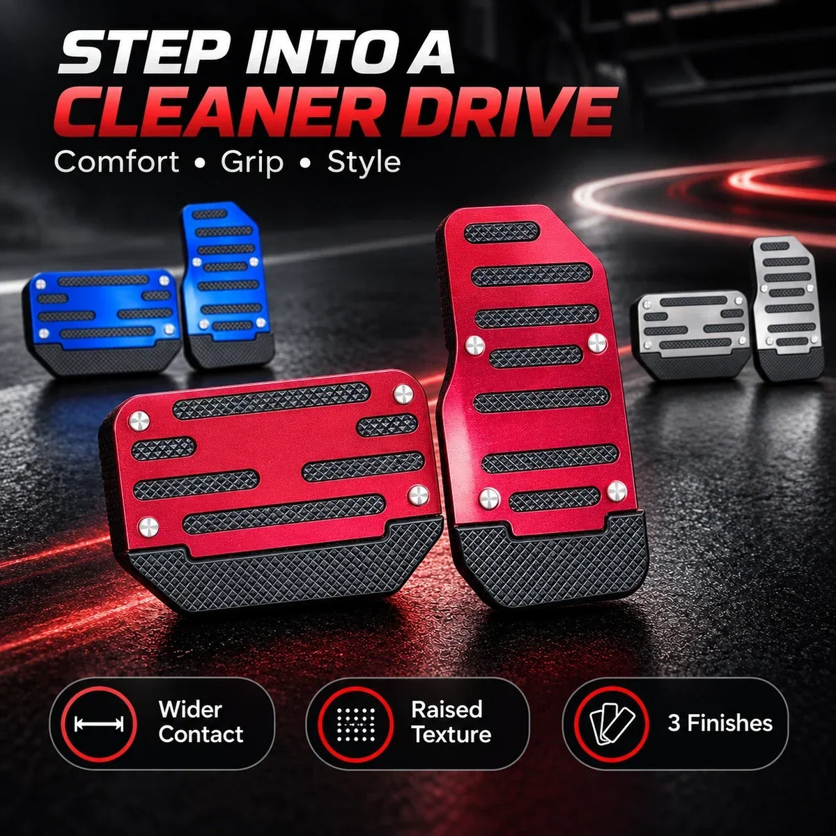 Universal Anti-Slip Car Pedal Covers, Automatic Brake and Gas Foot Pedal Accessories