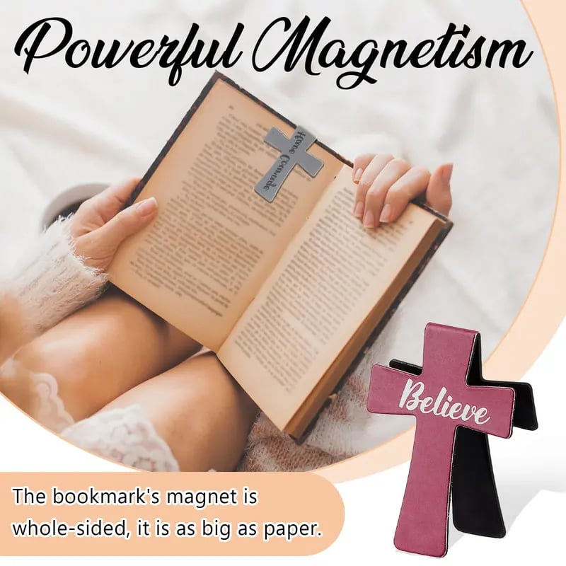 16 Pcs Magnetic Cross Bookmarks Gifts for Bible Study, Readers, Teachers, Students