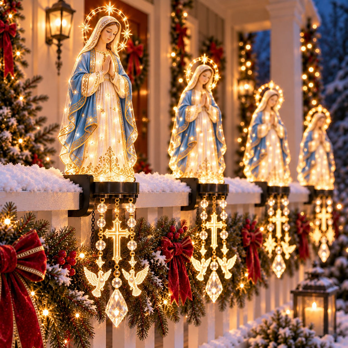 Sacred Christmas Railing Lights