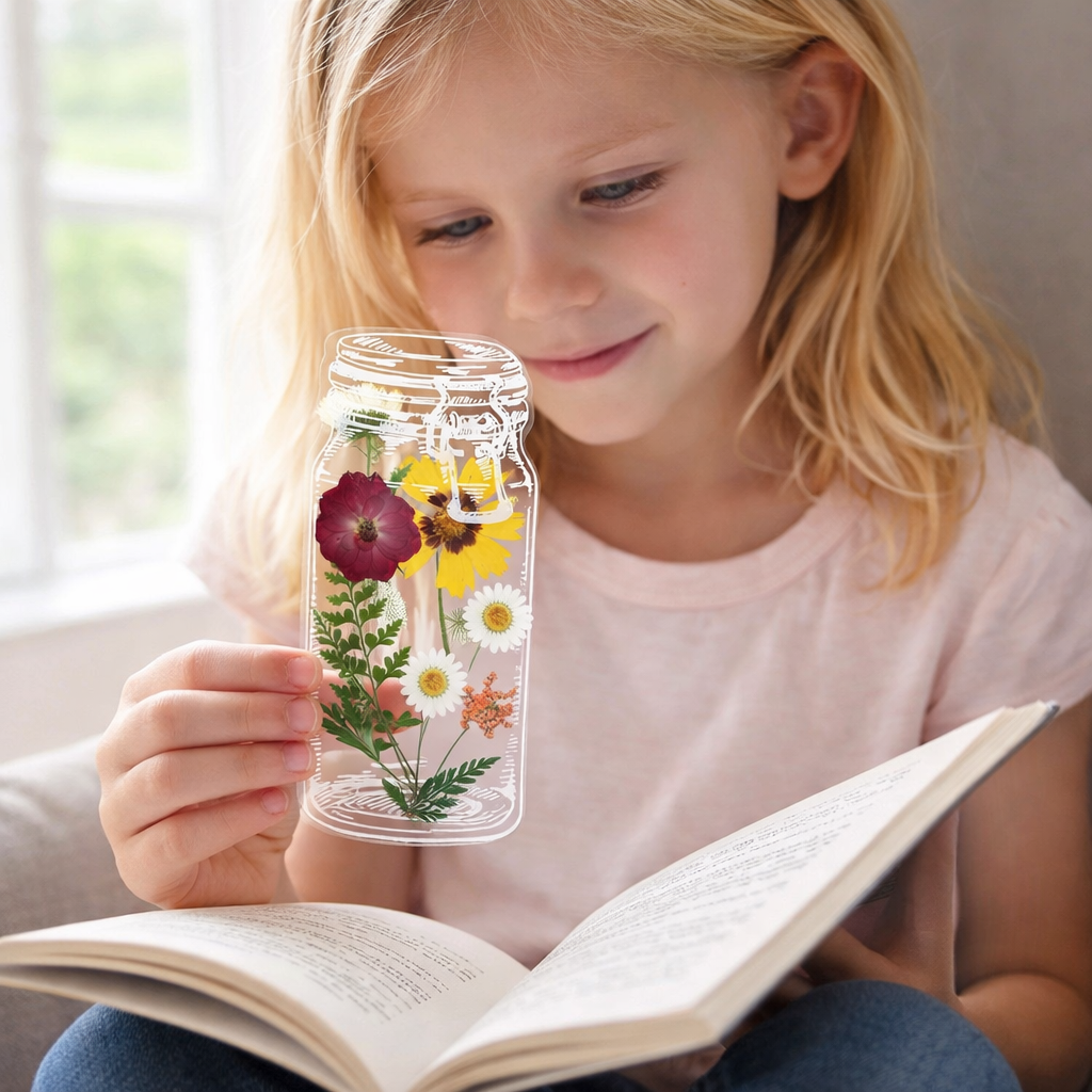 20pcs Transparent Dried Flower Bookmarks-DIY Gifts Bookmarks