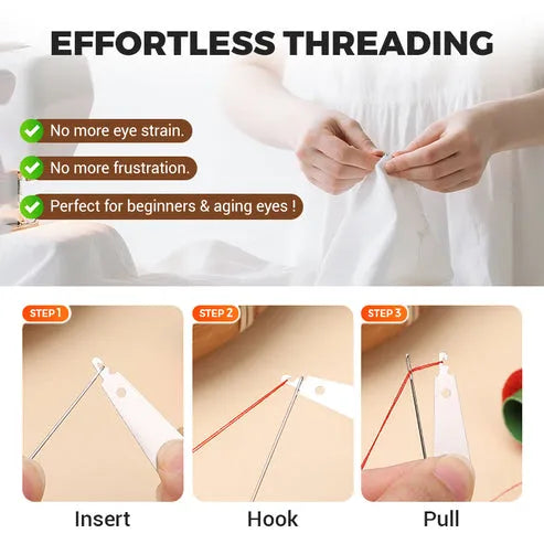 37Pcs Sewing Tool Set with Big Eye Easy-Thread Needles