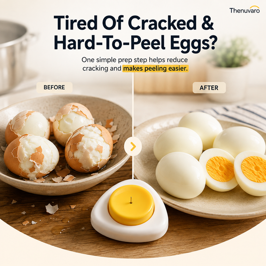 2PCS Egg Piercer for Perfect Boiled Eggs Easy Peel Egg Tool with Safety Lock & 304 Stainless Steel Pin