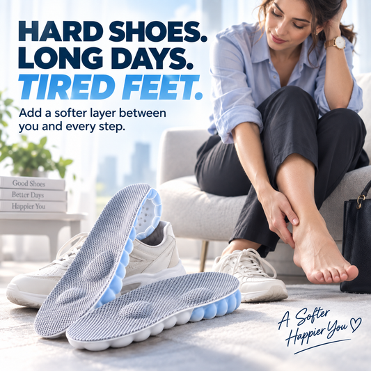 2pairs 4D Cloud Comfort Insoles Soft Cushioning & All-Day Support