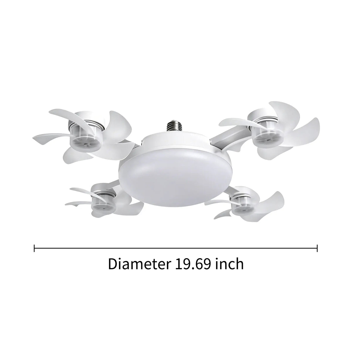 2026 E27 2-in-1 Fan Light | Silent Remote LED Cooling Combo