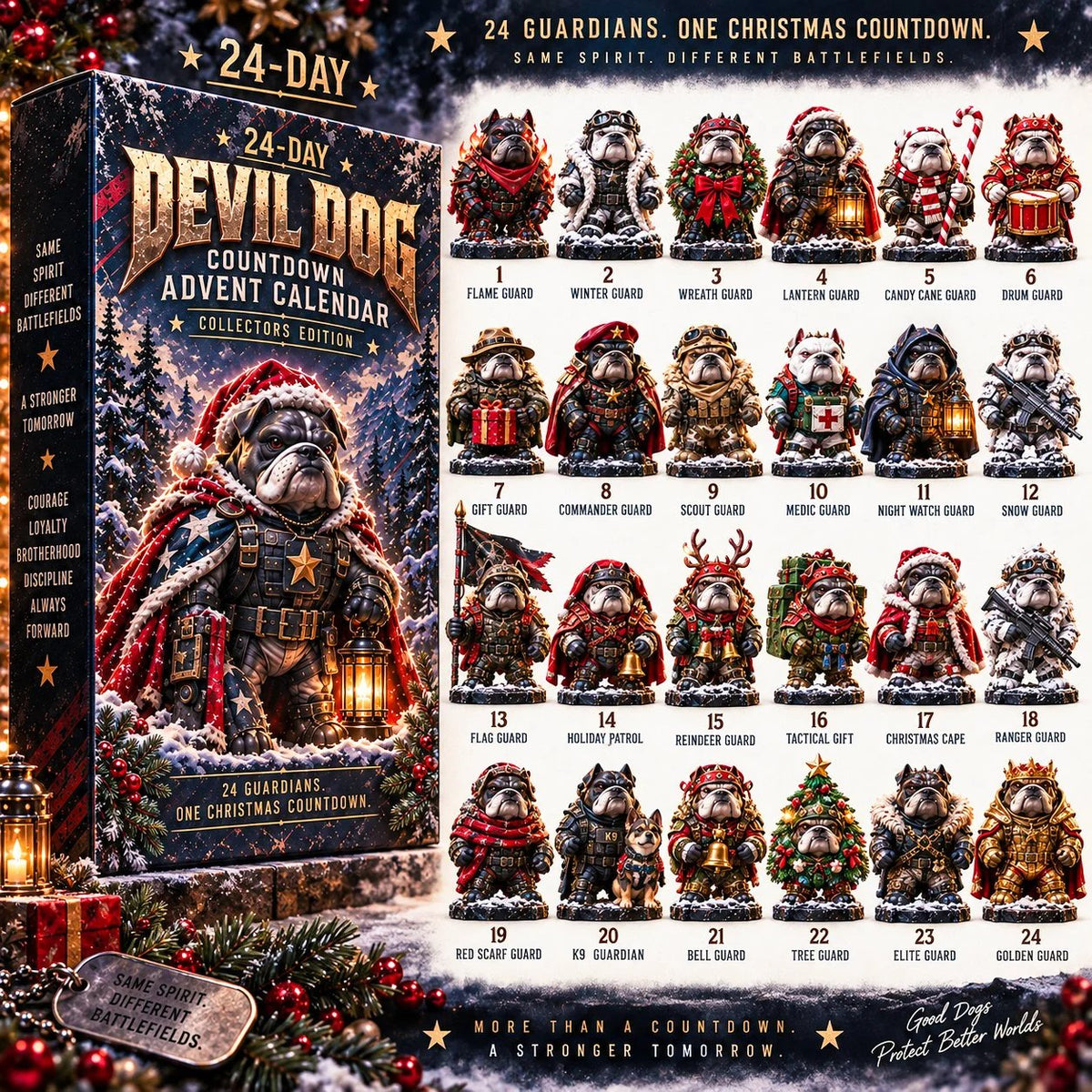 Devil Dog 24-Day Christmas Countdown Advent Calendar