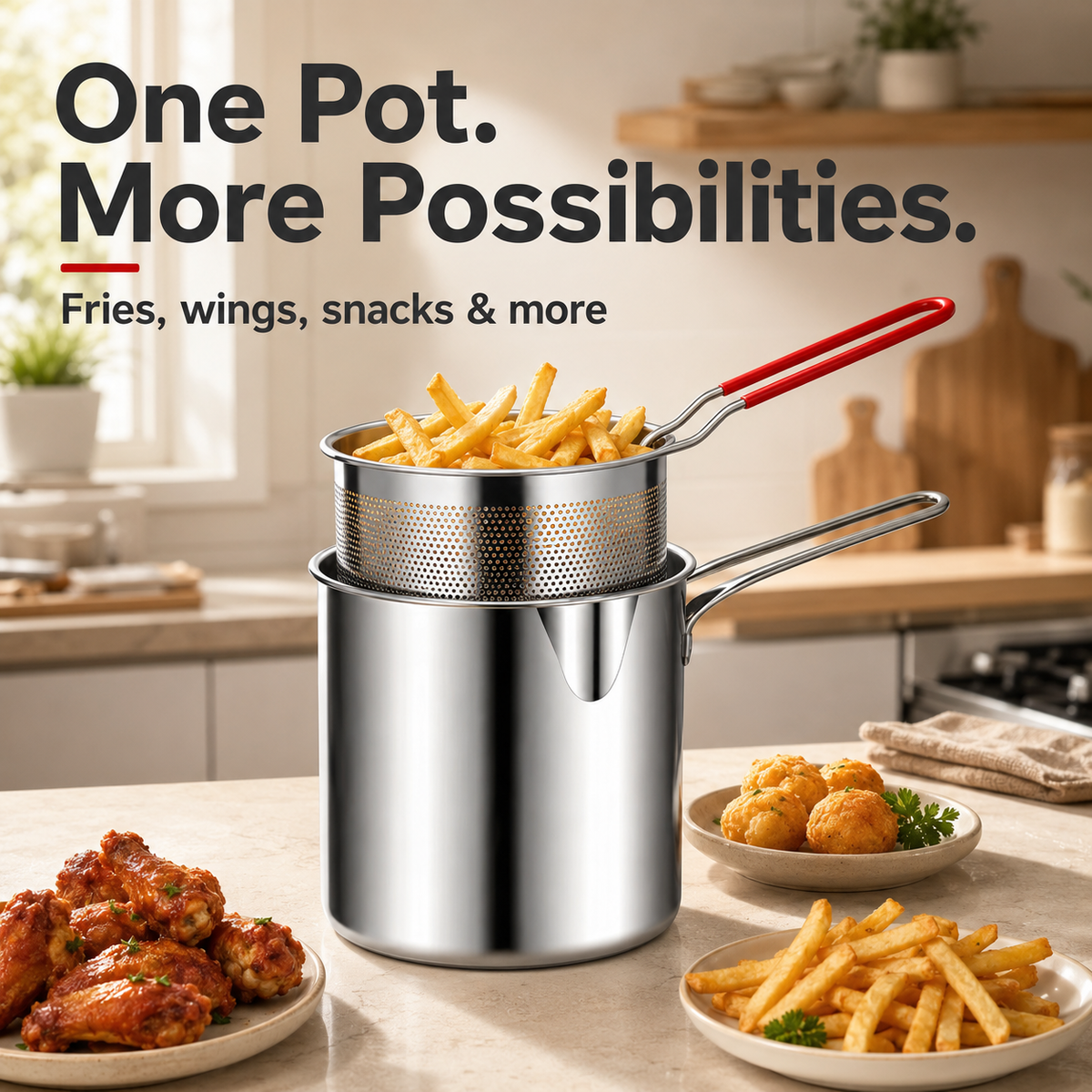 Personal Mini Deep Fryer Set