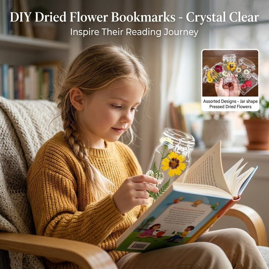 20pcs Transparent Dried Flower Bookmarks-DIY Gifts Bookmarks