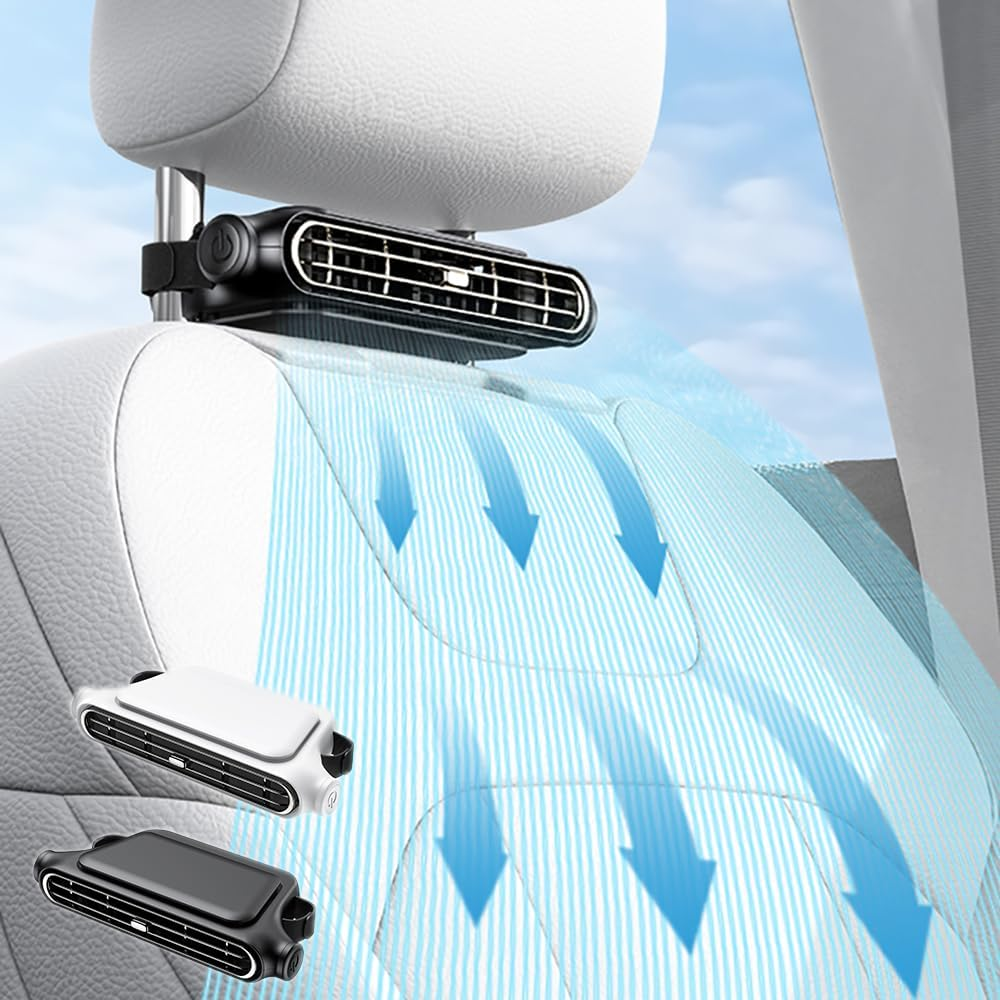 Universal Car Seat Ventilation Fan - Backseat Cooler for Summer Driving