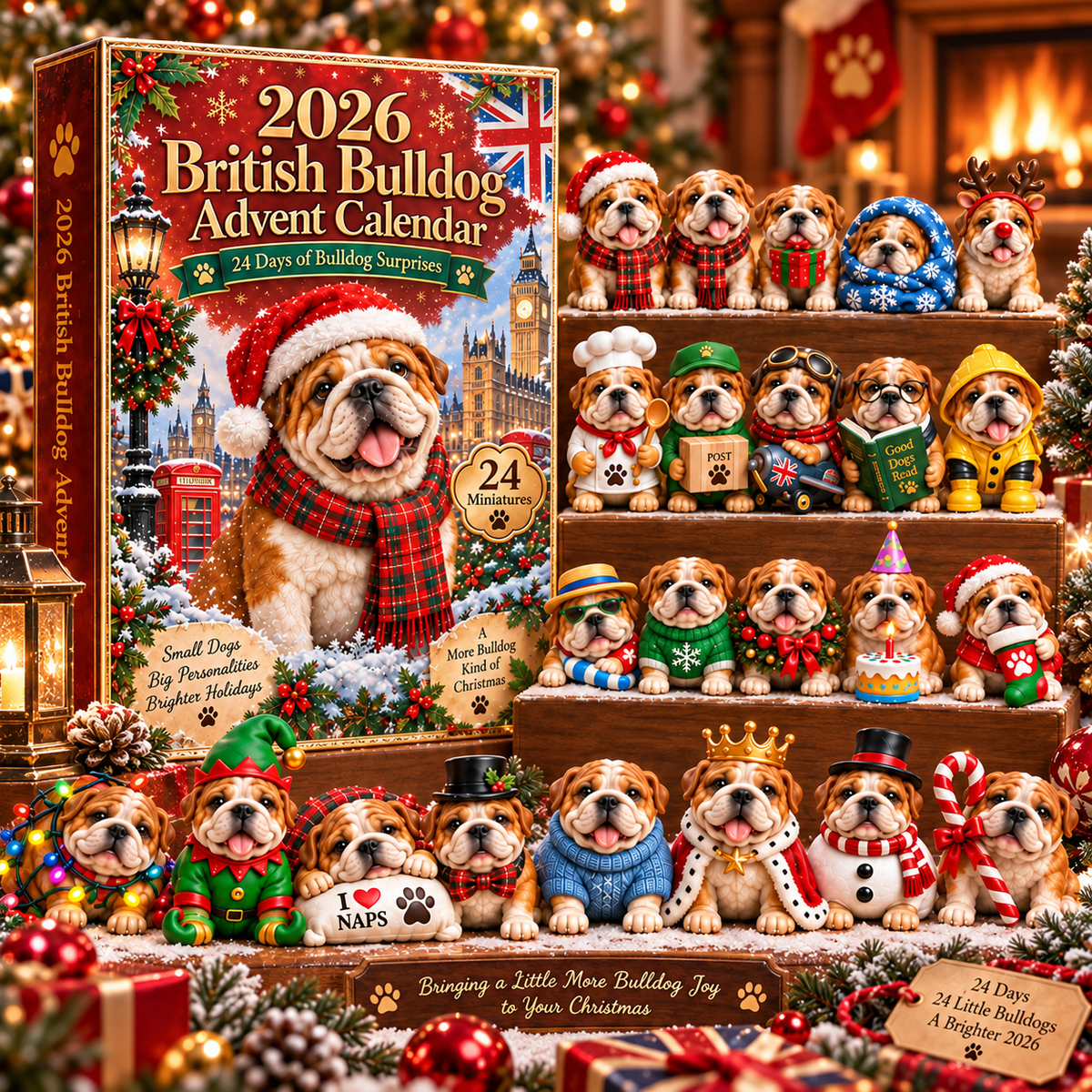 2026 Bulldog Trouble Advent Calendar 24 Days of Bulldog Mischief