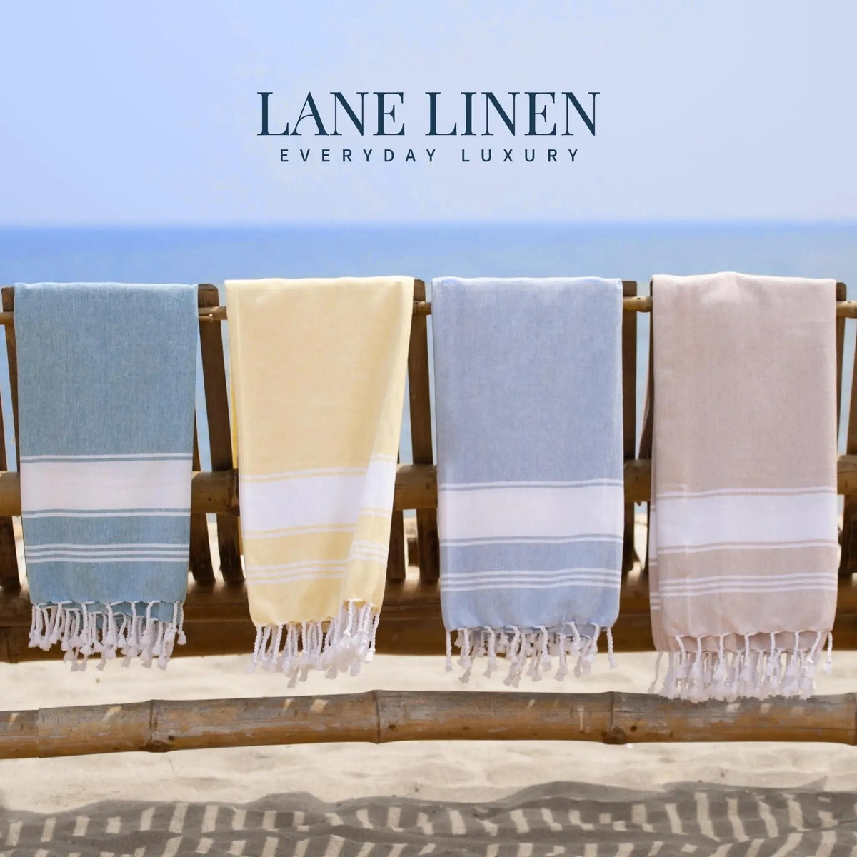 Summer Lightweight XL Flat-Weave Beach Towel