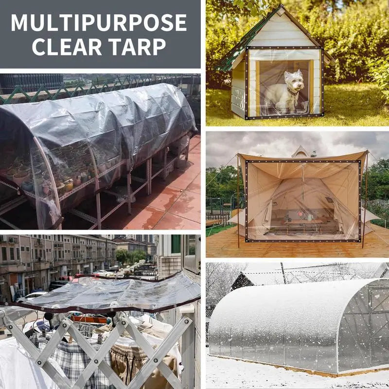 7 10FT Waterproof Clear Tarp