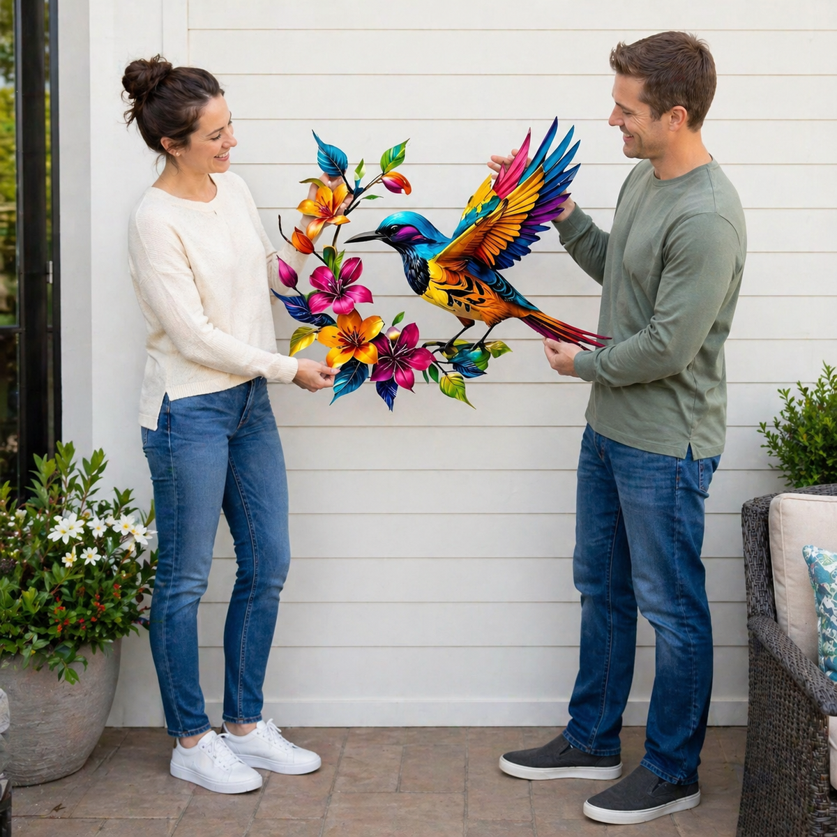 2026 - Hummingbird Bloom Metal Wall Art