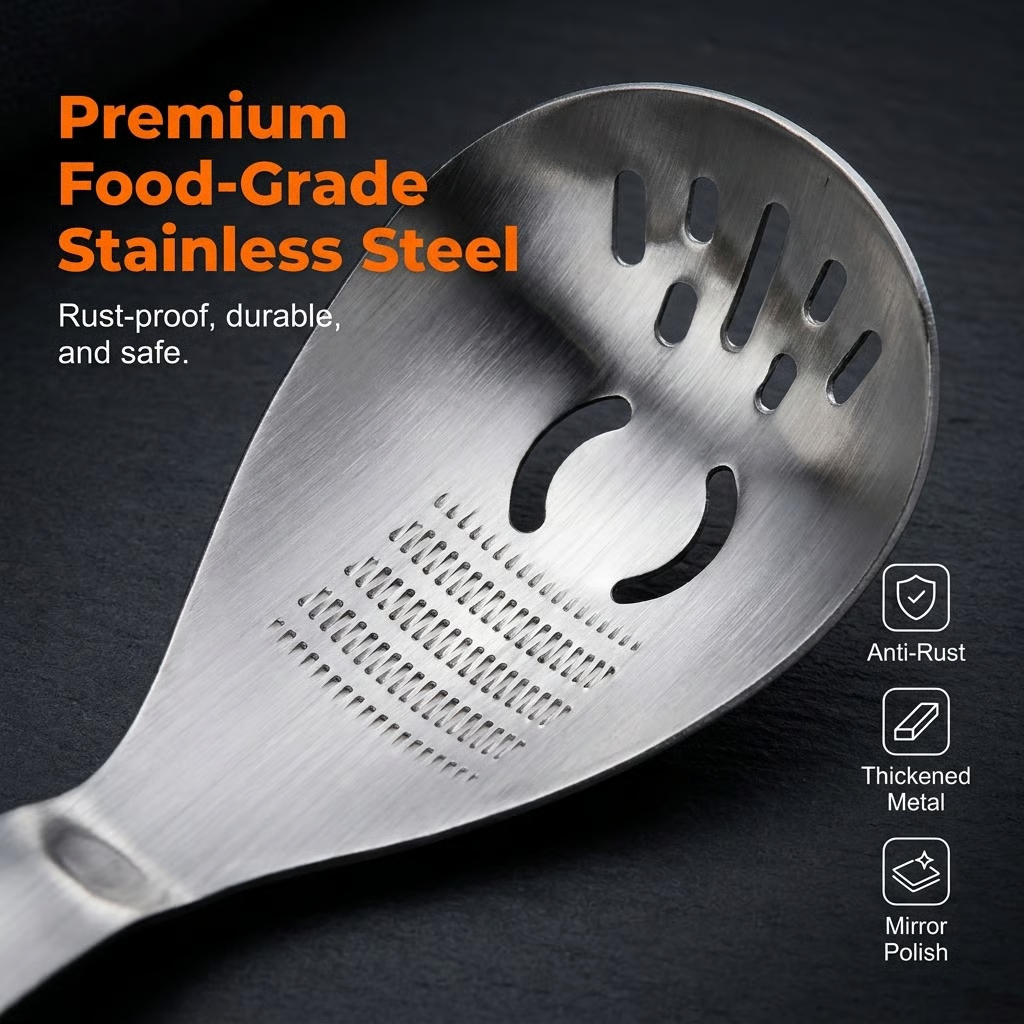 5-in-1 Stainless Steel Cooking Spoon | Your All-in-One Kitchen Helper