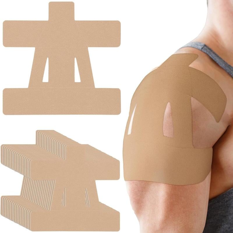 Pre-Cut Shoulder Kinesiology Tape (Multi-Color Pack) - Instant Pain Relief & Rotator Cuff Support