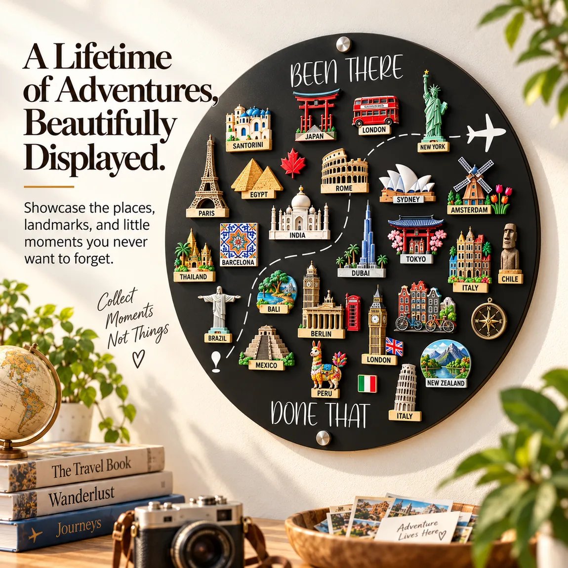 Been There, Done That Travel Magnet Display Board