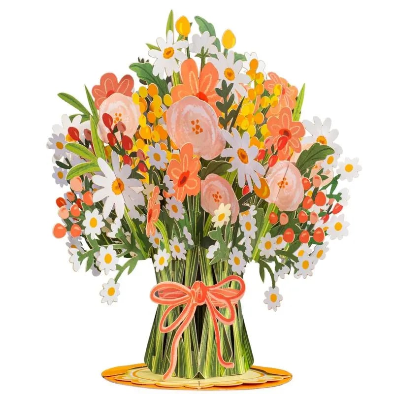 2026 Mother's Day Card -3D Cherry Blossom Flower Bouquet Pop Up Card