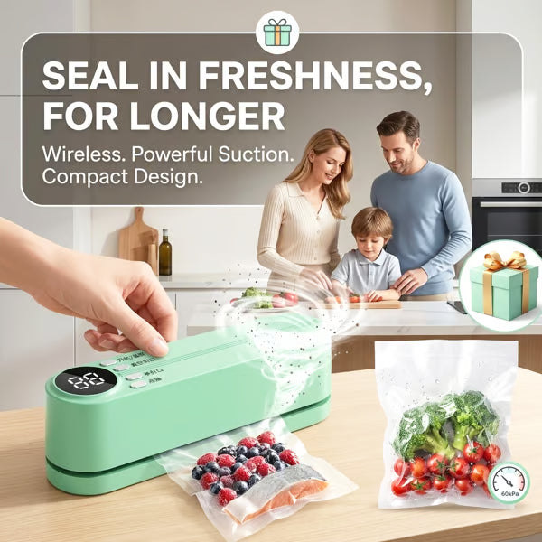 Mini Vacuum Bag Sealer Cordless Handheld Food Sealing Machine