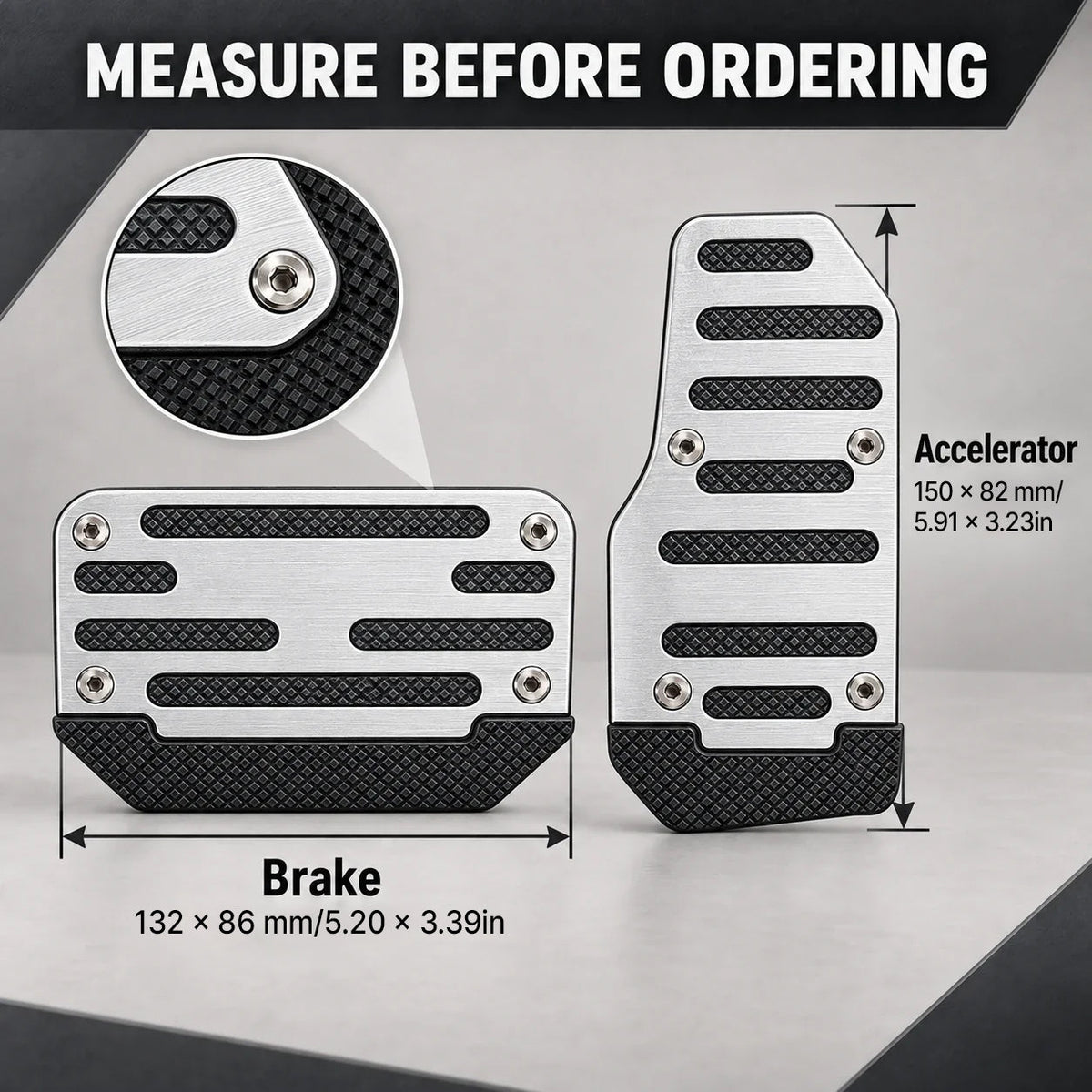 NonSlip Universal Automatic Foot Brake Gas Cover Pad Pedal Accessories Car