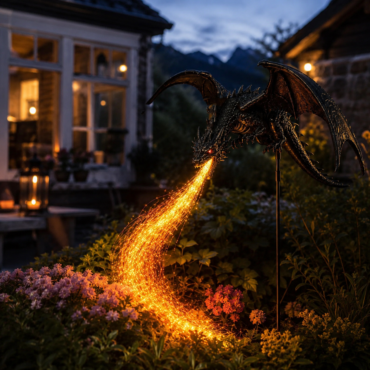 2027 Fellime Dragon s Ember Solar Garden Decor