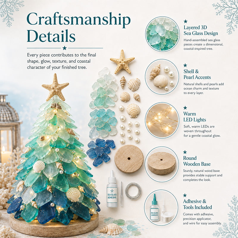 DIY 3D Sea Glass Art Kit Coastal & Christmas Collection