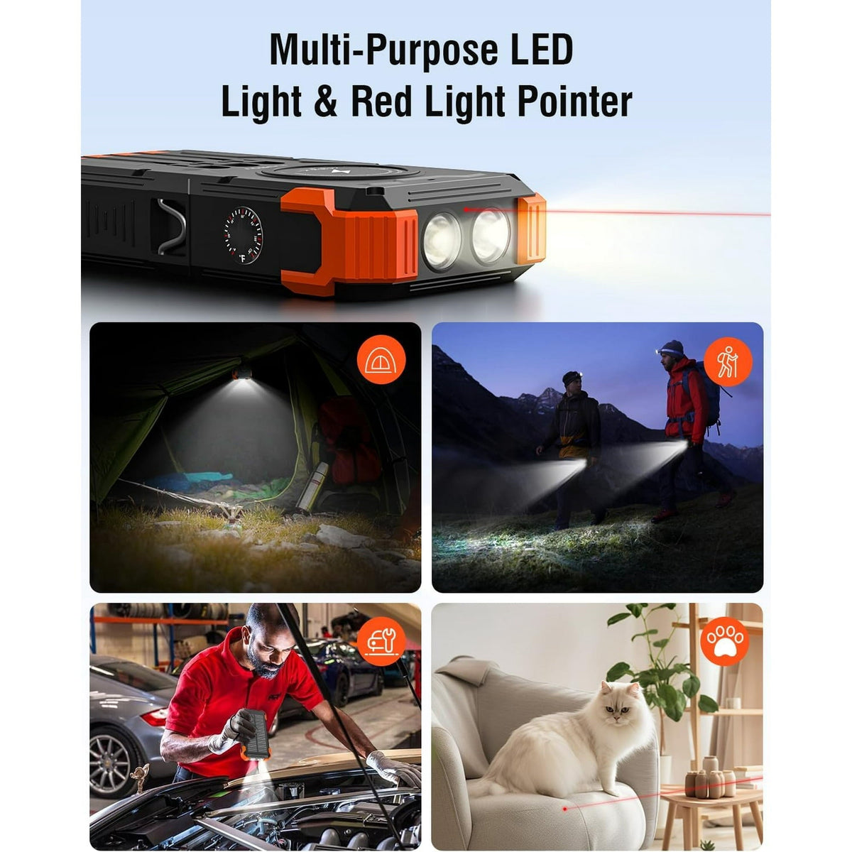 2026 Must-Have: Massive Capacity Power Bank for Emergency & Survival 49800mAh Solar Charger Power Bank with 4 Cables