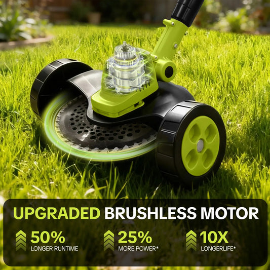 3-in-1 Cordless Lawn Mower | Lightweight Grass Trimmer & Edger | 2 21V Batteries Included