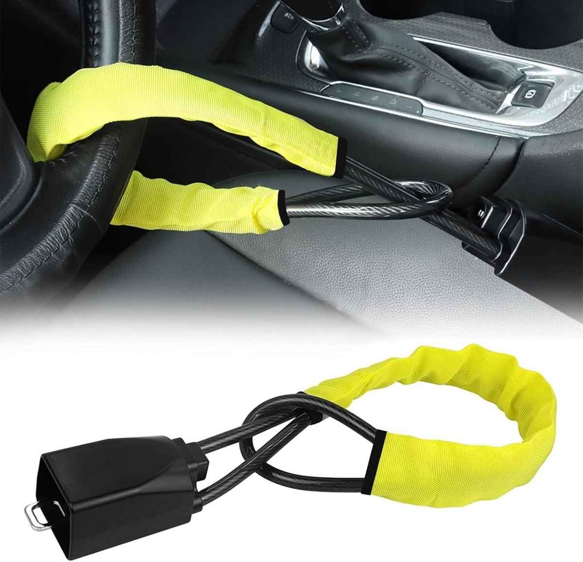 Steering Wheel Lock Seat Belt