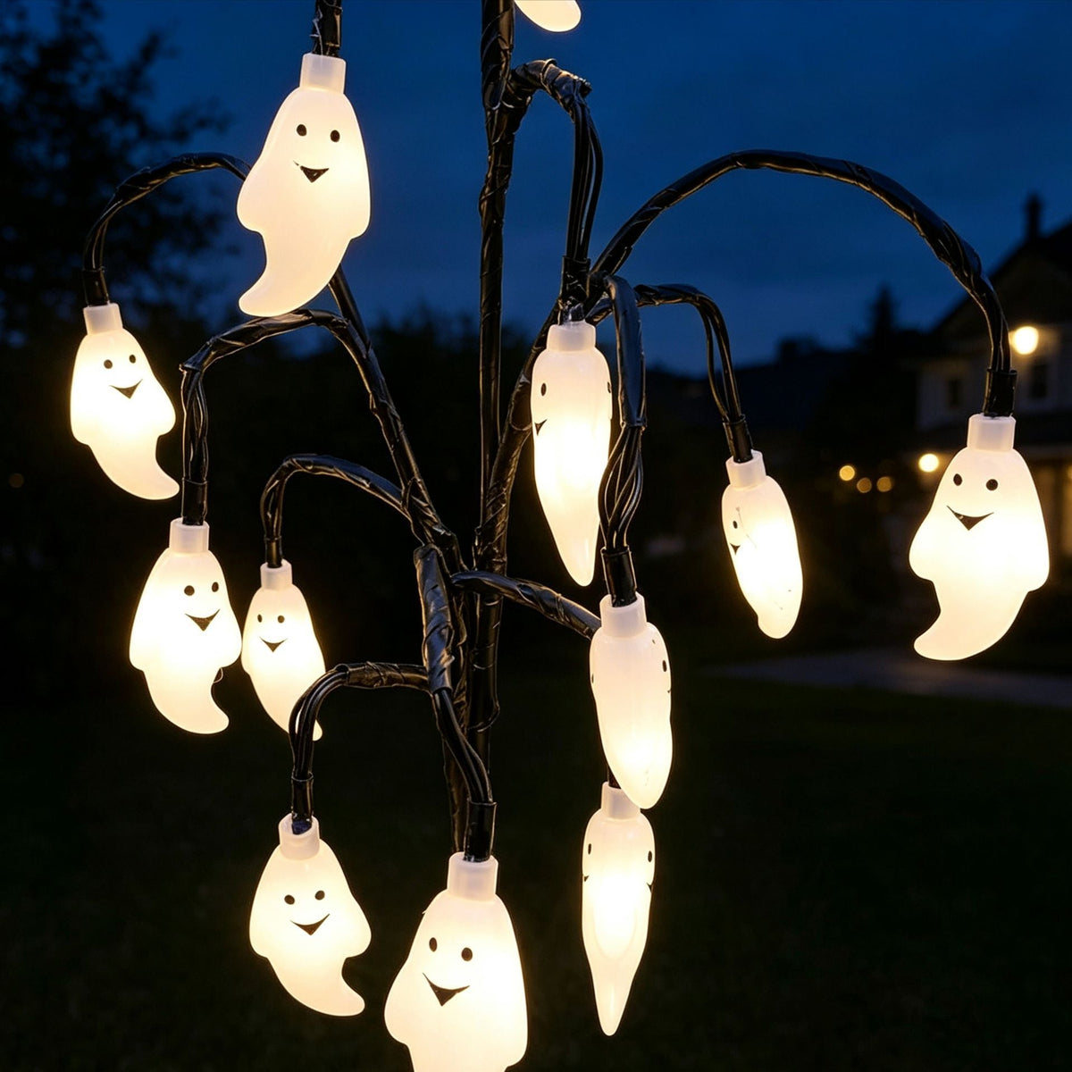 Pumpkin Solar Stake Lights Halloween Outdoor Yard Decor