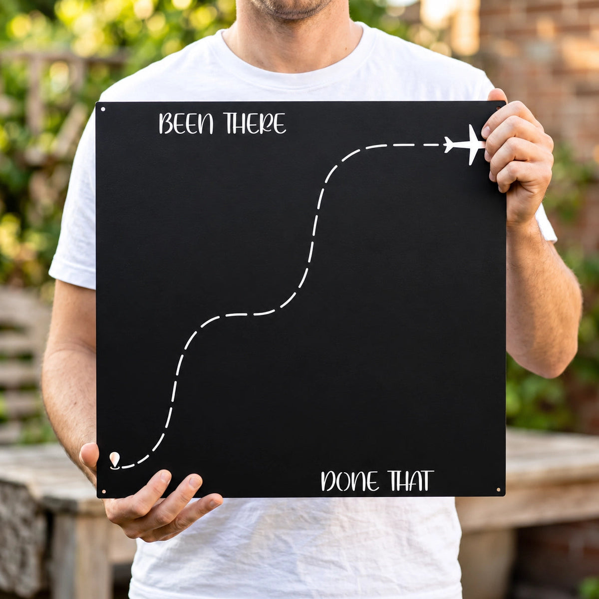 Been There, Done That Travel Magnet Display Board Round Souvenir Magnet Wall Organizer