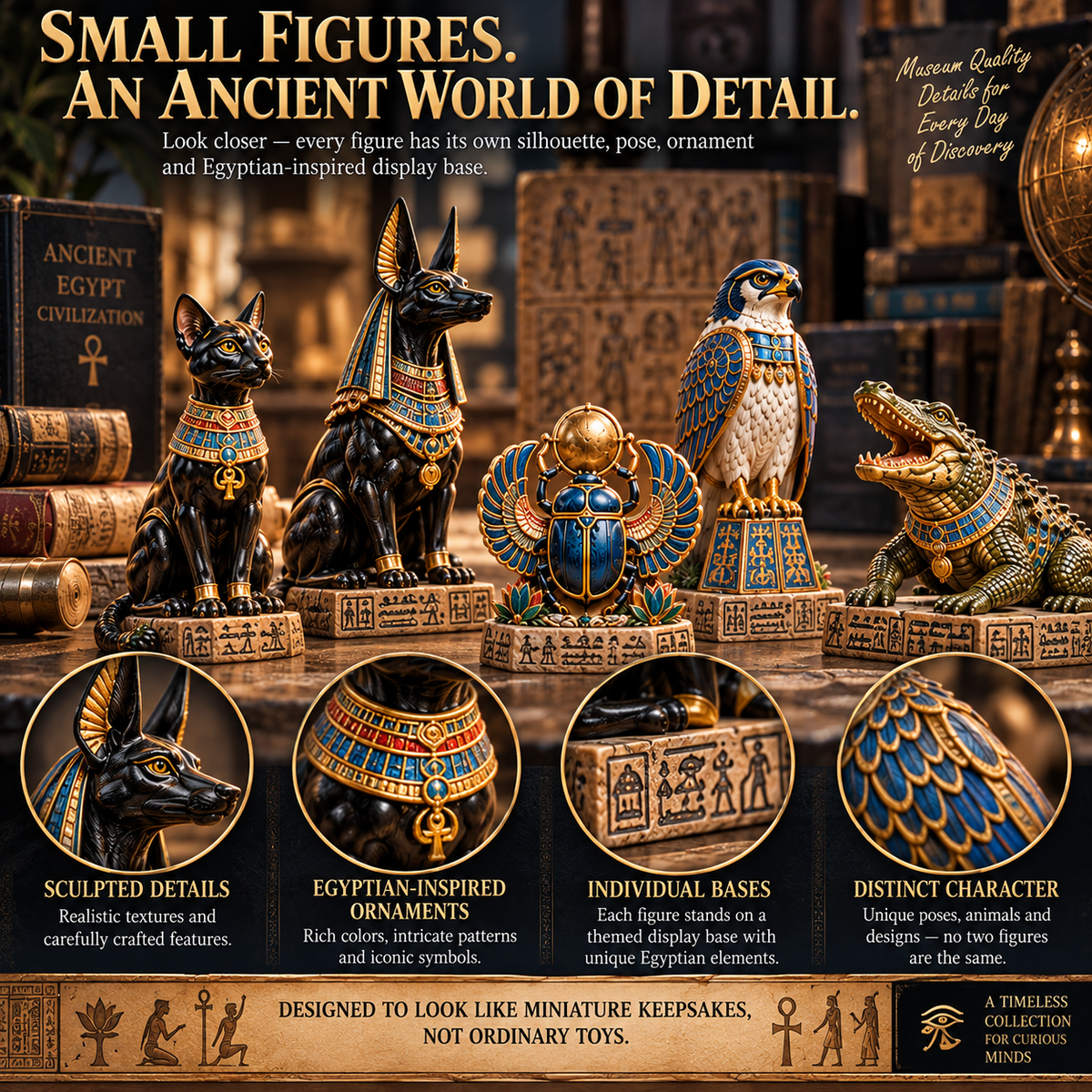 24 Days of Ancient Egypt Sacred Animals & Guardians Collection