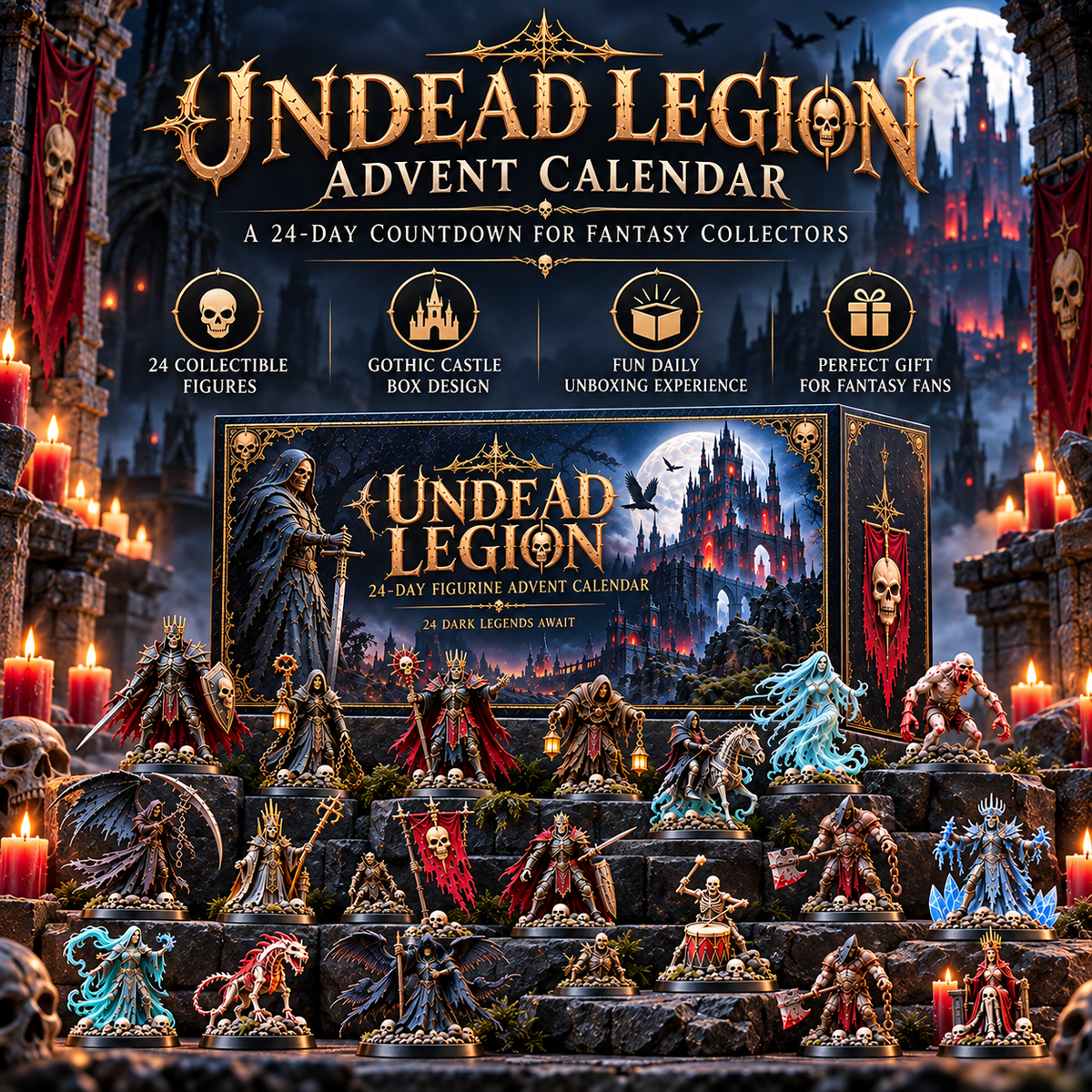 Undead Legion 24-Day Dark Fantasy Figurine Advent Calendar