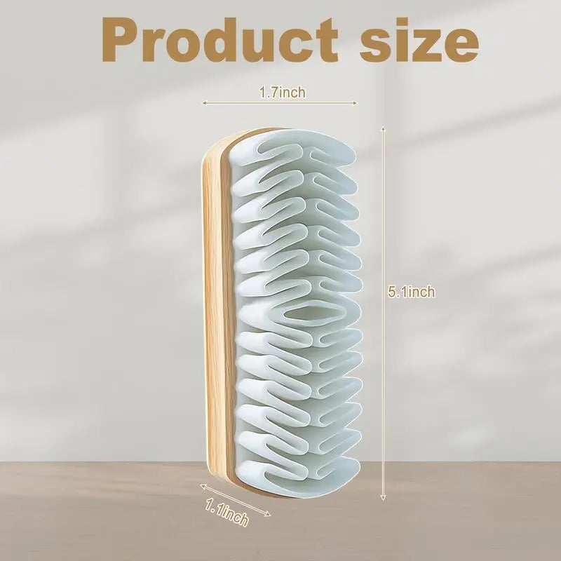 2-in-1 Suede Shoe Brush TPR Crepe Bristles for Nubuck, Boots, Jackets & Leather Care