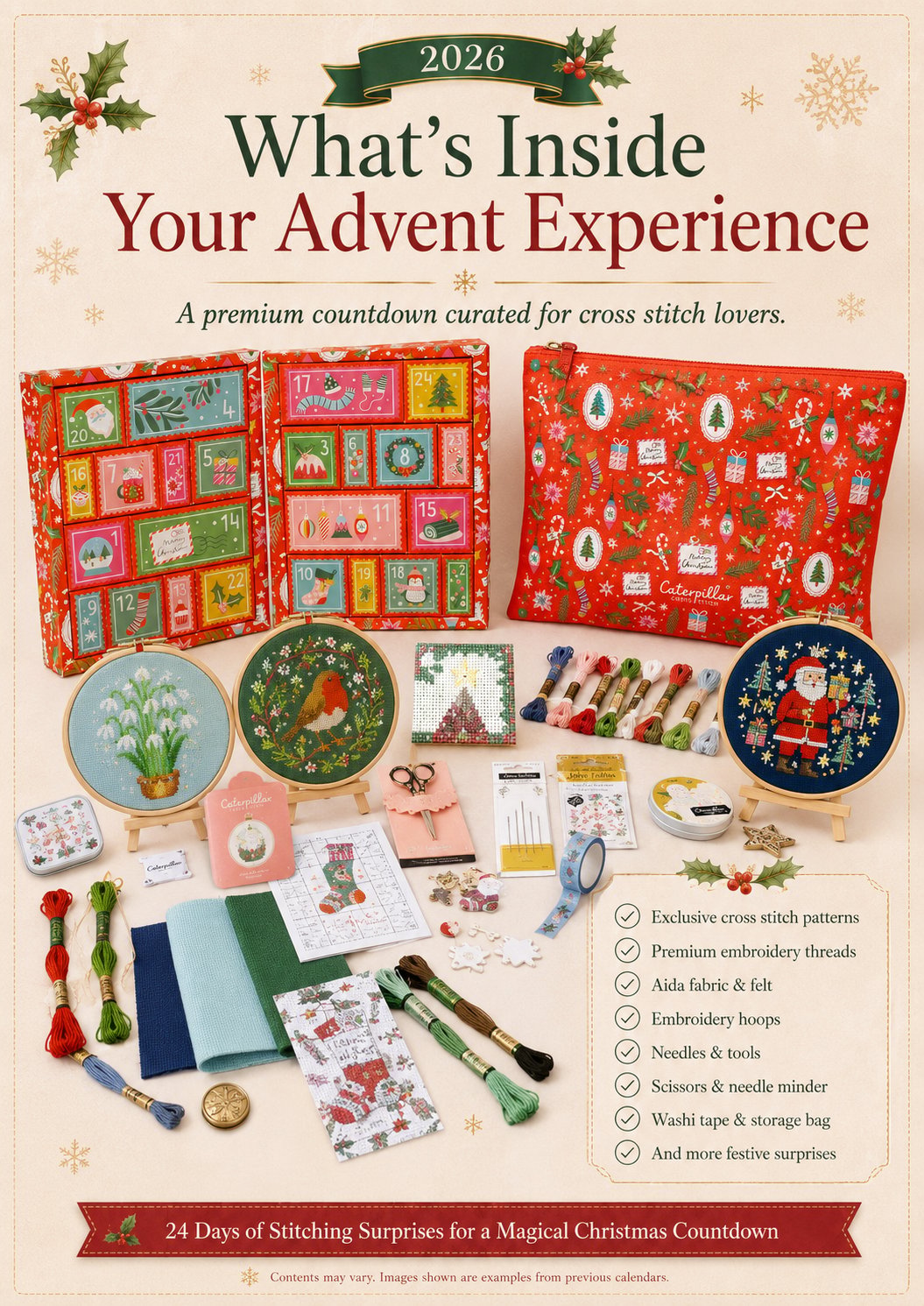 2026 Cross Stitch Advent Calendar Box