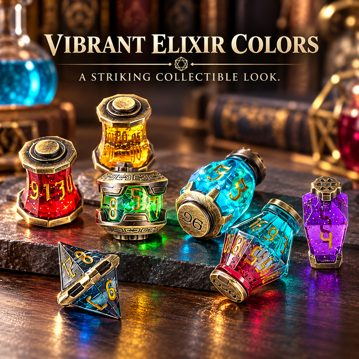 2026 DND Dice Set Alchemist s Metallic Elixir Metal Dice Set