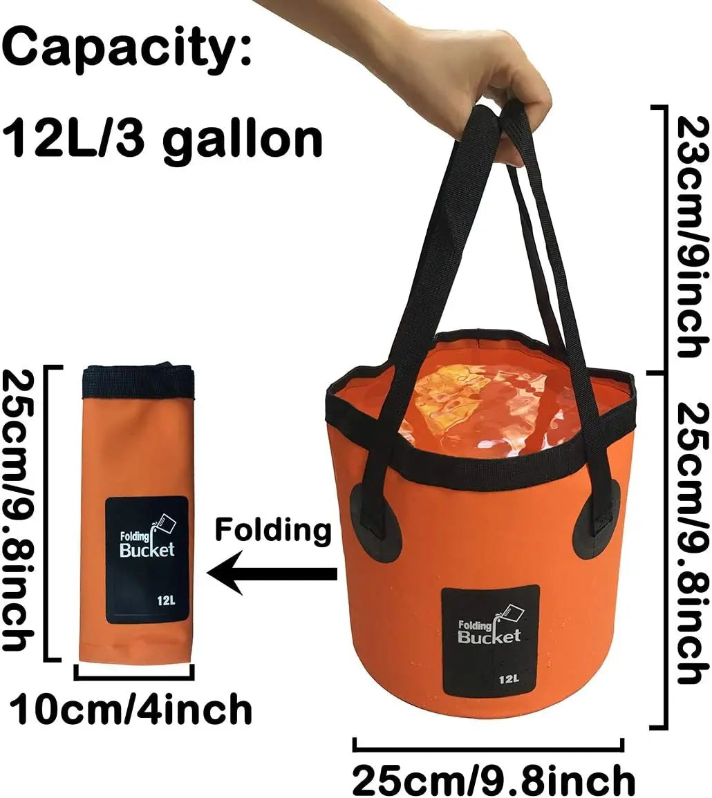 Portable Folding Bucket for Outdoor Camping and Fishing
