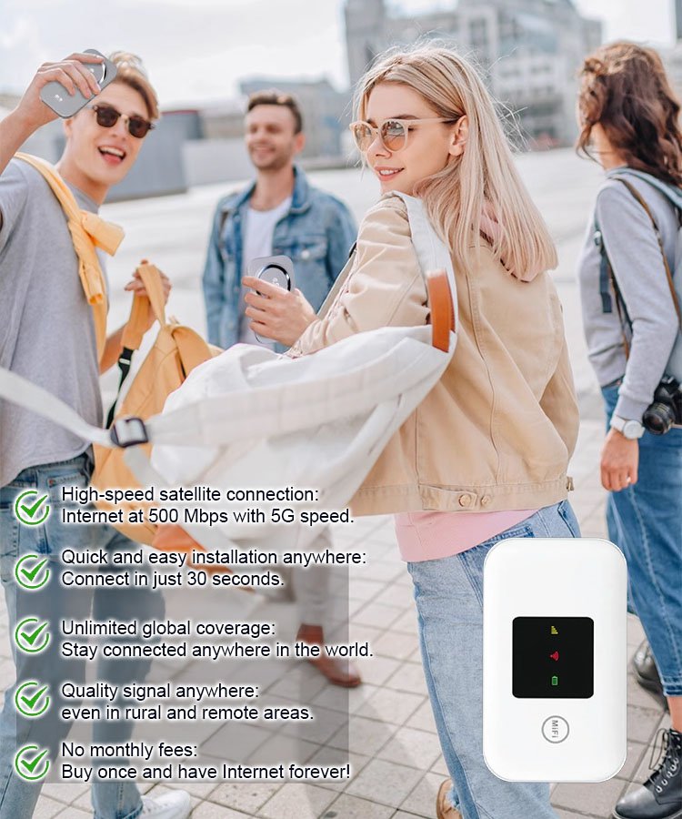 5G+ Portable WiFi Hotspot One-Time Purchase, No Monthly Fees