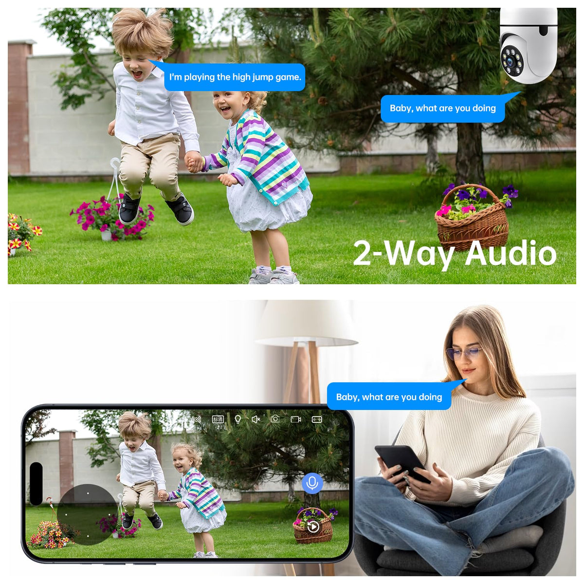 360 Light Bulb Security Camera Wireless AI Home Surveillance System