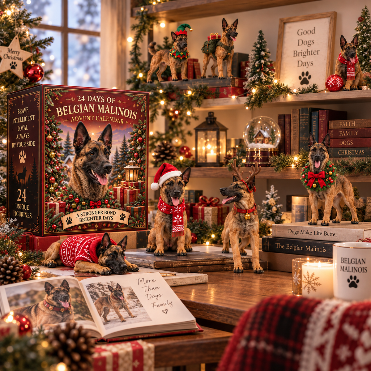 24 Days of Belgian Malinois Joy 24 Unique Collectible Figurines