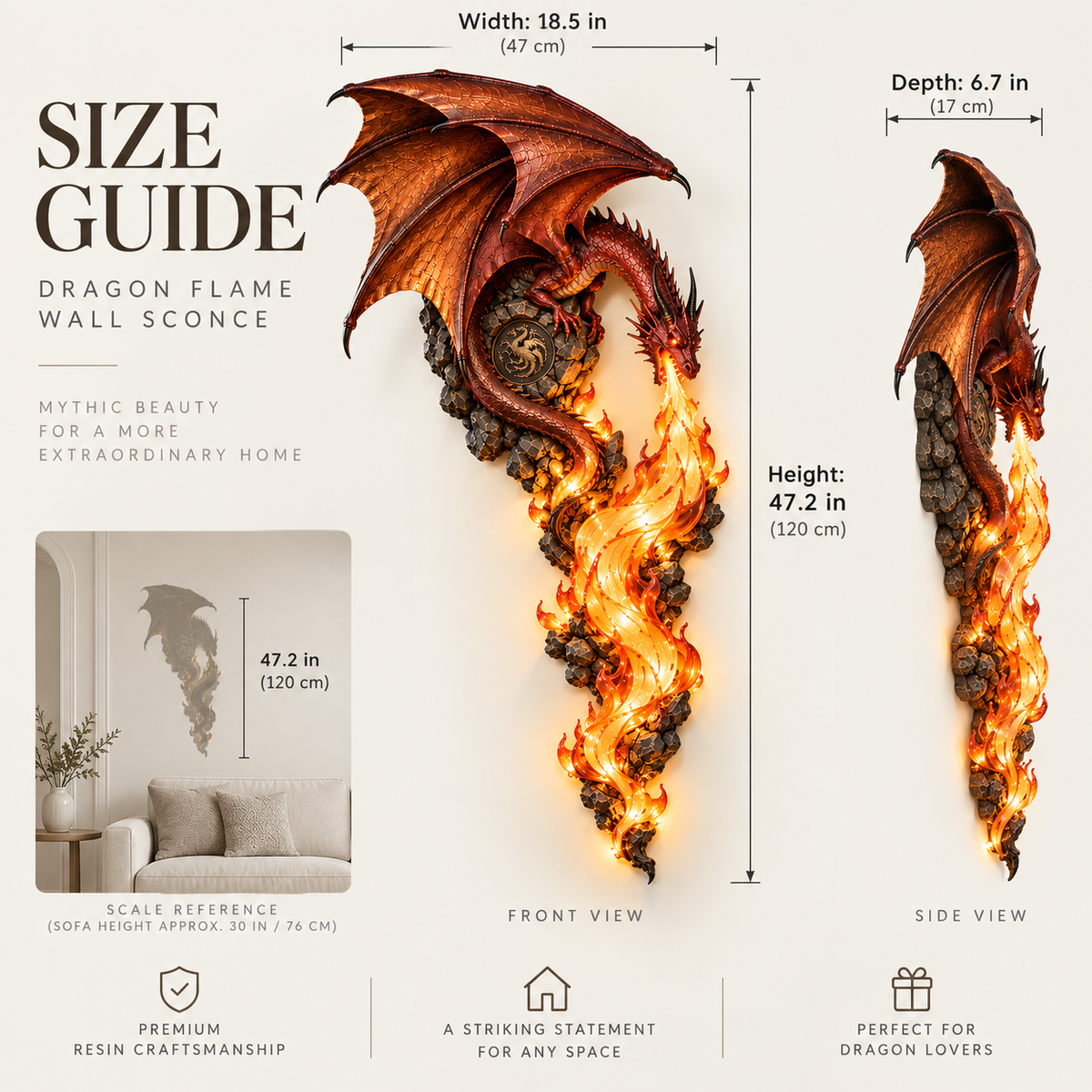 2027 Dragonfire Guardian Wall Sconce A Legendary Flame Awakens On Your Wall