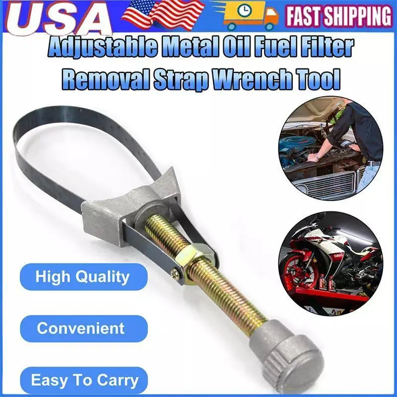 Auto Car Diameter Adjustable Oil Filter Removal Strap Wrench Tool,Car Oil Filter Wrench