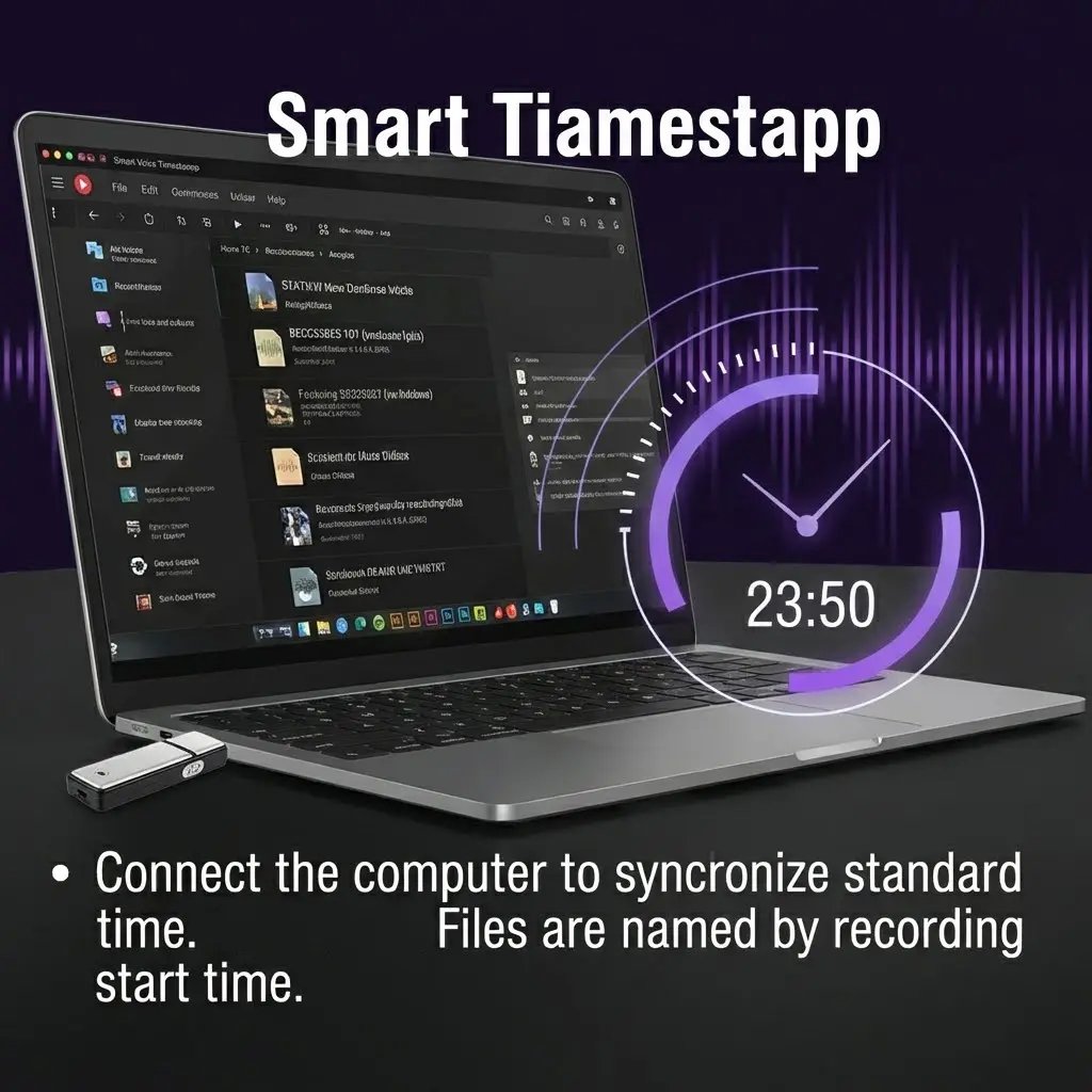 2-in-1 USB Flash Drive Voice Recorder with Noise Reduction & Auto-Save