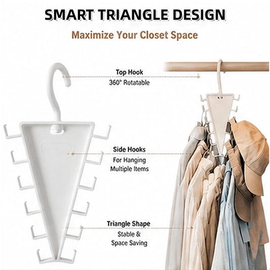 12-Hook Rotating Closet Organizer Save More Space