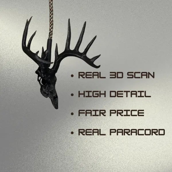 Whitetail Deer Skull Mirror Hanger