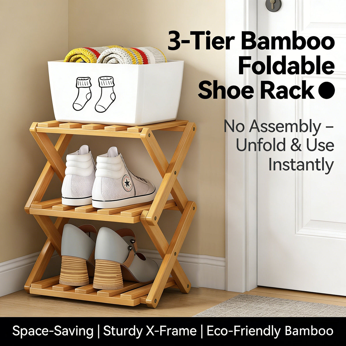 The 9-Tier Bamboo Rack: 3-Tier, 6-Tier, and 9-Tier No-Assembly Storage Solution!