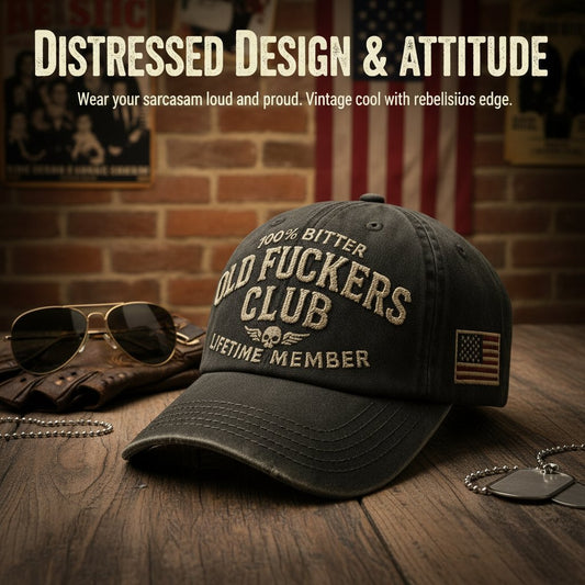2026- Own Your Attitude! Vintage 'Old F ckers Club' Hat Perfect Gag Gift with Bold Style!