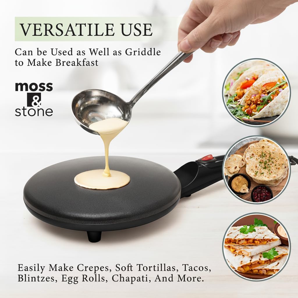 8-inch Electric Crepe Maker - Start every morning right with the perfect homemade cr pe