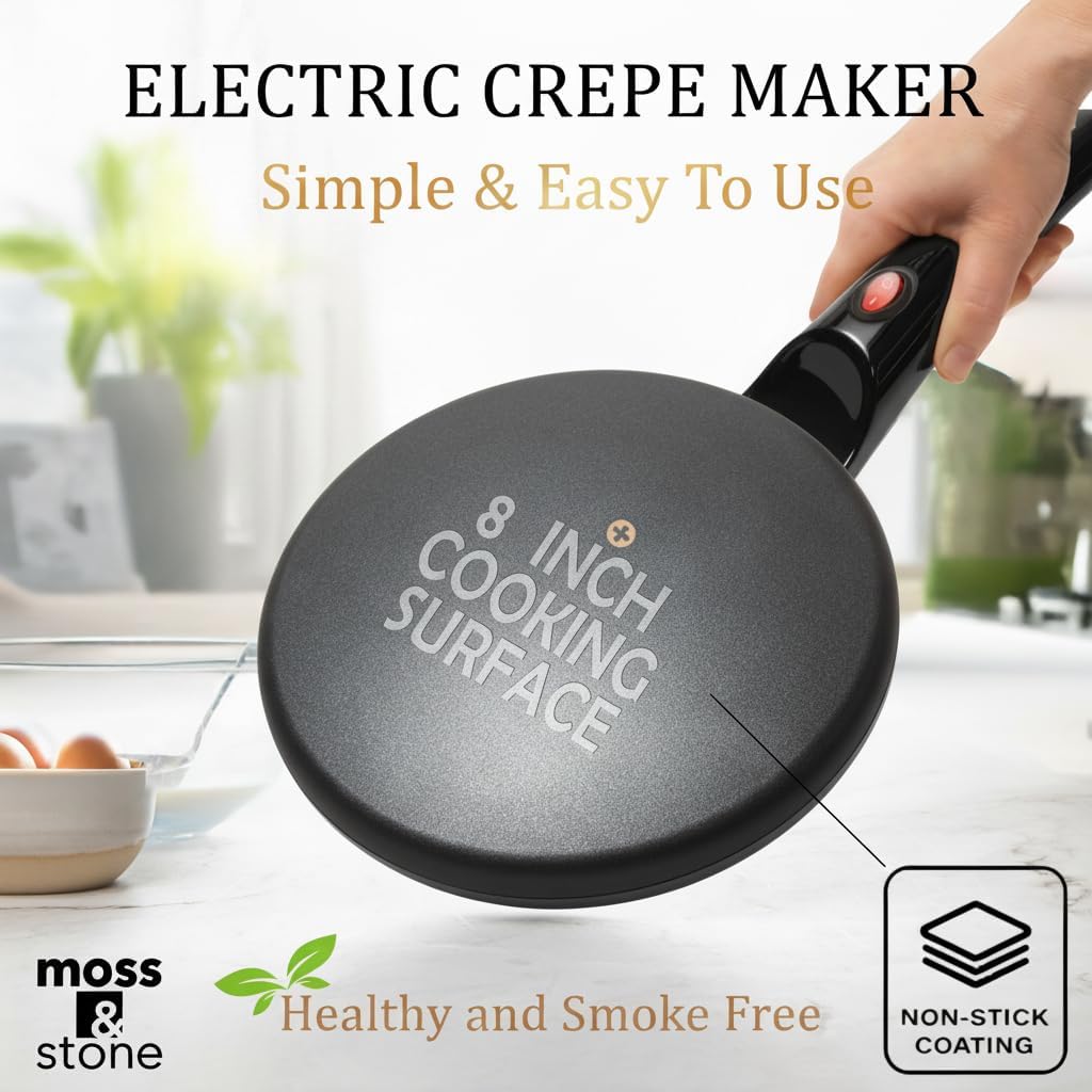 8-inch Electric Crepe Maker - Start every morning right with the perfect homemade cr pe